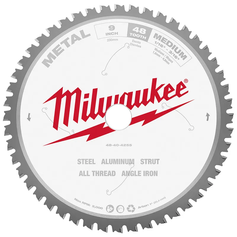 Milwaukee Electric 9" 48T Metal Csb, 1" - MLW-48-40-4255
