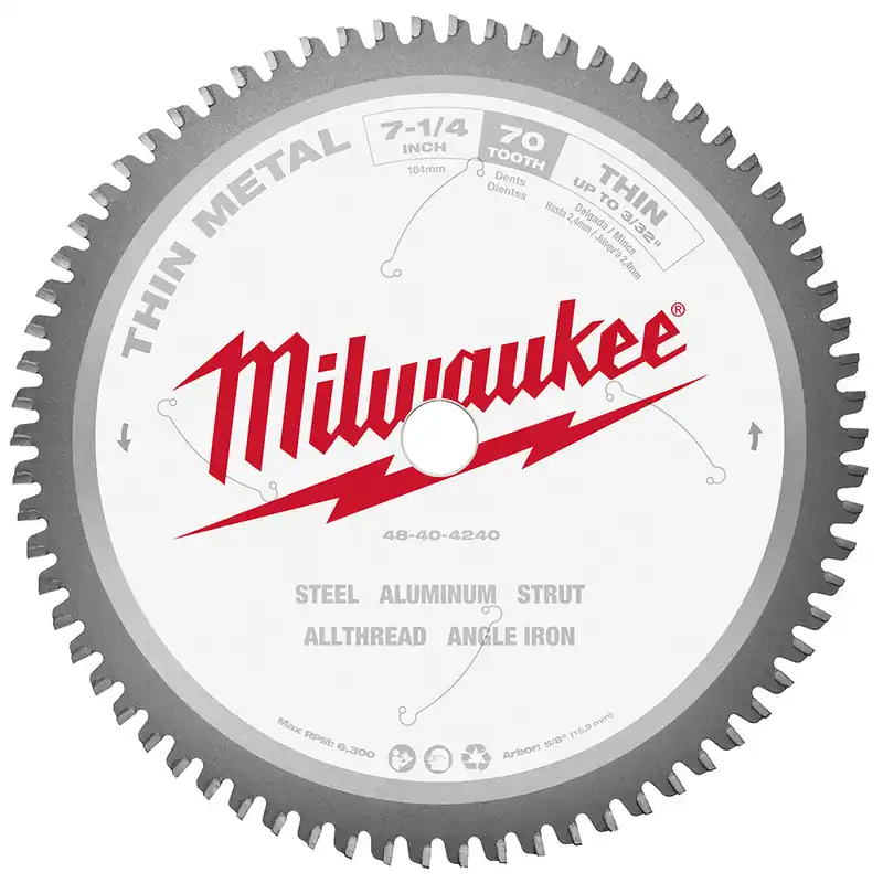 Milwaukee Electric 7-1/4" 70T Metalcsb, 5/8" - MLW-48-40-4240