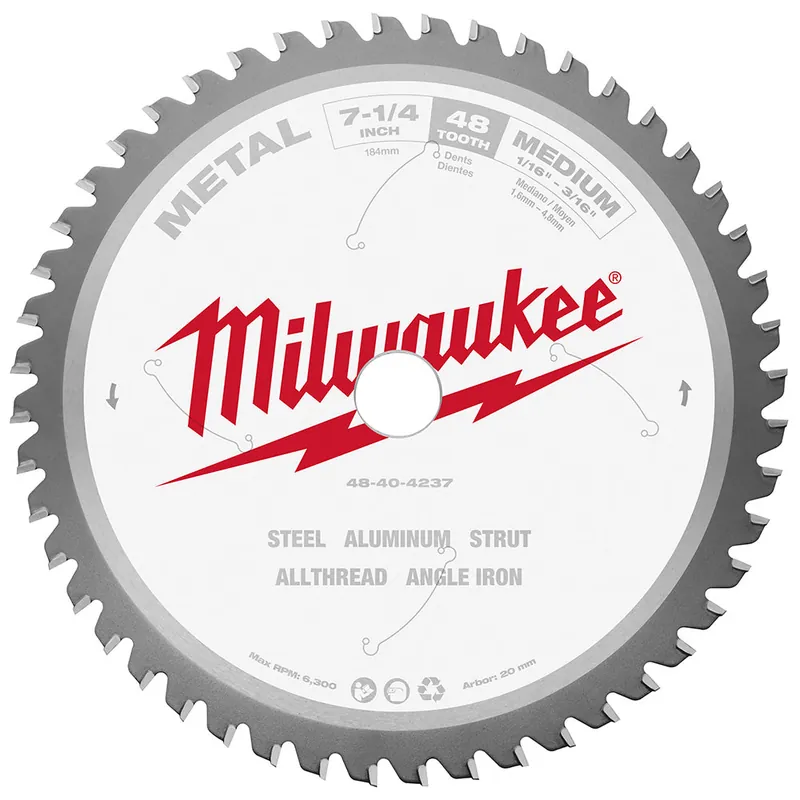 Milwaukee Electric 7-1/4" 48T Metal Csb, 20 m - MLW-48-40-4237