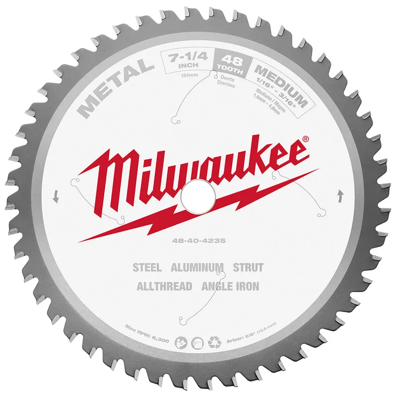 Milwaukee Electric 7-1/4" 48T Metal Csb, 5/8" - MLW-48-40-4235