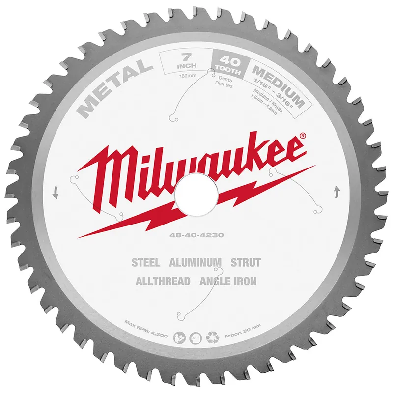 Milwaukee Electric 7" 40T Metal Csb, 20 m - MLW-48-40-4230