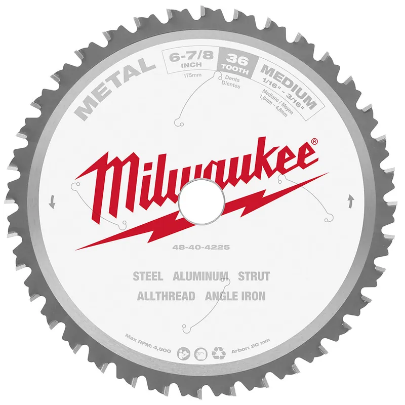 Milwaukee Electric 6-7/8" 36T Metal Csb, 20 m - MLW-48-40-4225