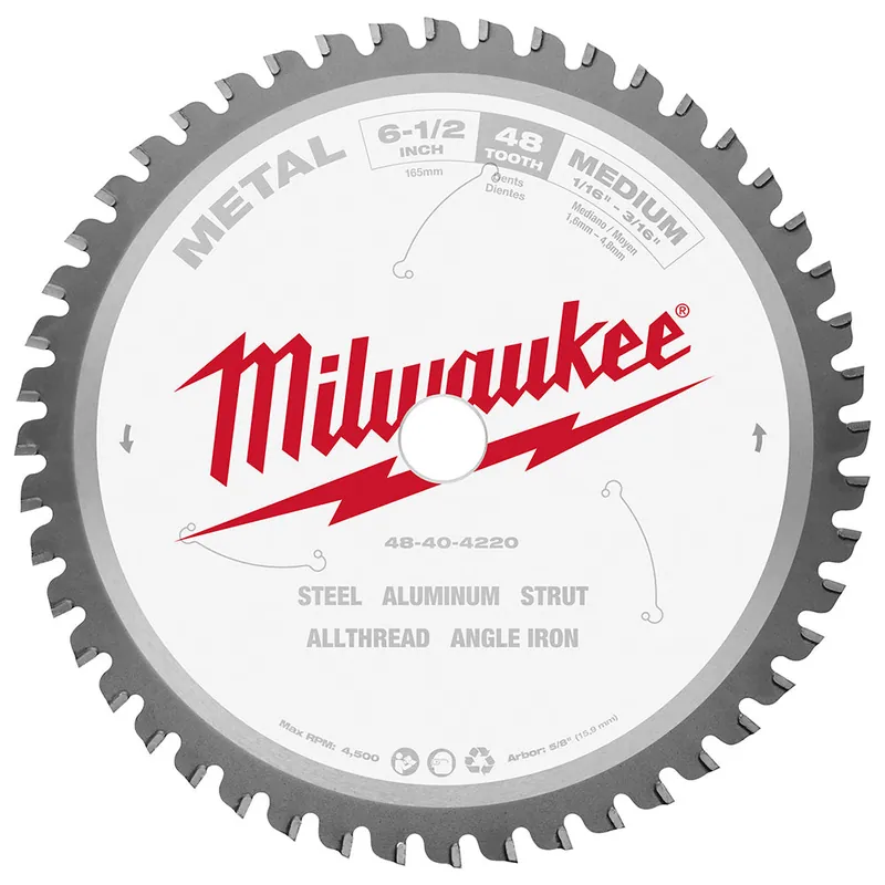 Milwaukee Electric 6-1/2" 48T Metal Csb, 5/8" - MLW-48-40-4220
