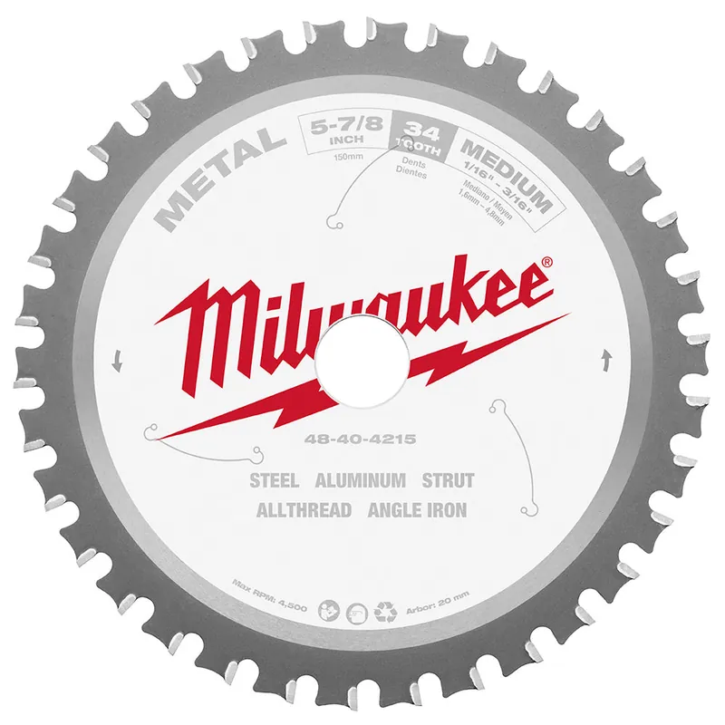 Milwaukee Electric 5-7/8" 34T Metal Csb, 20 m - MLW-48-40-4215