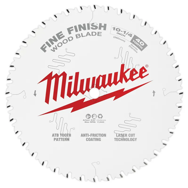 Milwaukee Electric 10-1/4" 40T Fine Finish Bld - MLW-48-40-1040