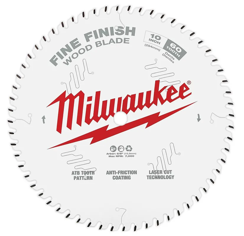 Milwaukee Electric 10" 60T Fine Finish Saw Blade - MLW-48-40-1028