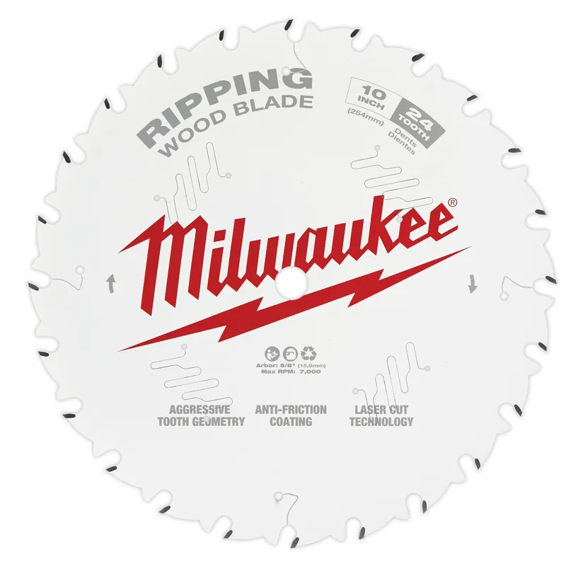 Milwaukee Electric 10" 24T Ripping Saw Blade - MLW-48-40-1020