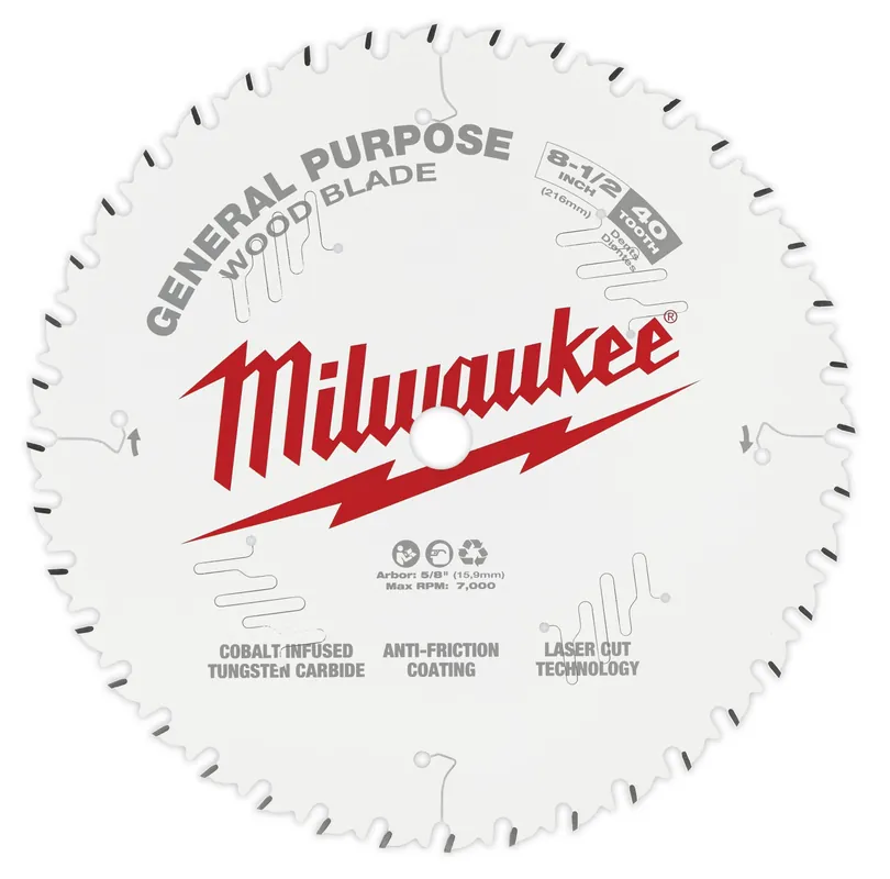 Milwaukee Electric (3) 8-1/2" 40T Gp Saw Bld - MLW-48-40-0824