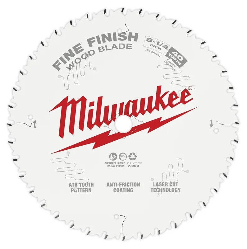 Milwaukee Electric (3) 8-1/4" 40T Fine Finish Bl - MLW-48-40-0822