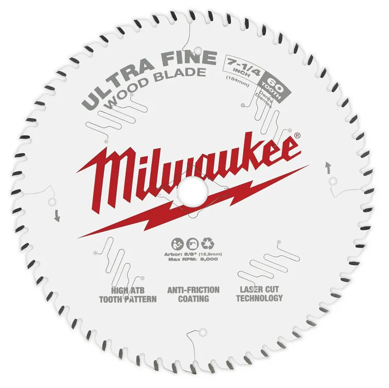 Milwaukee Electric (3) 7-1/4" 60T Ultra Fine Bld - MLW-48-40-0730