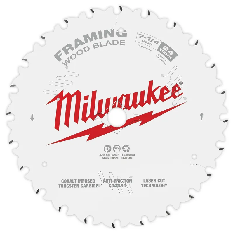 Milwaukee Electric (3) 7-1/4" 24T Framing Bld - MLW-48-40-0720