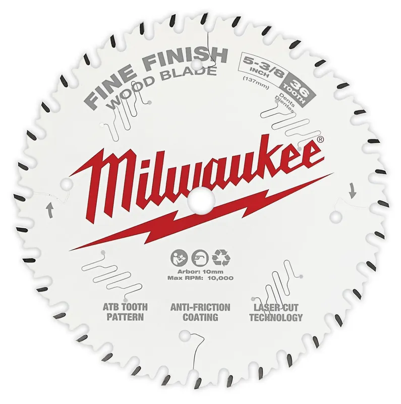 Milwaukee Electric (5) 5-3/8" 36T Fine Finish Bl - MLW-48-40-0524