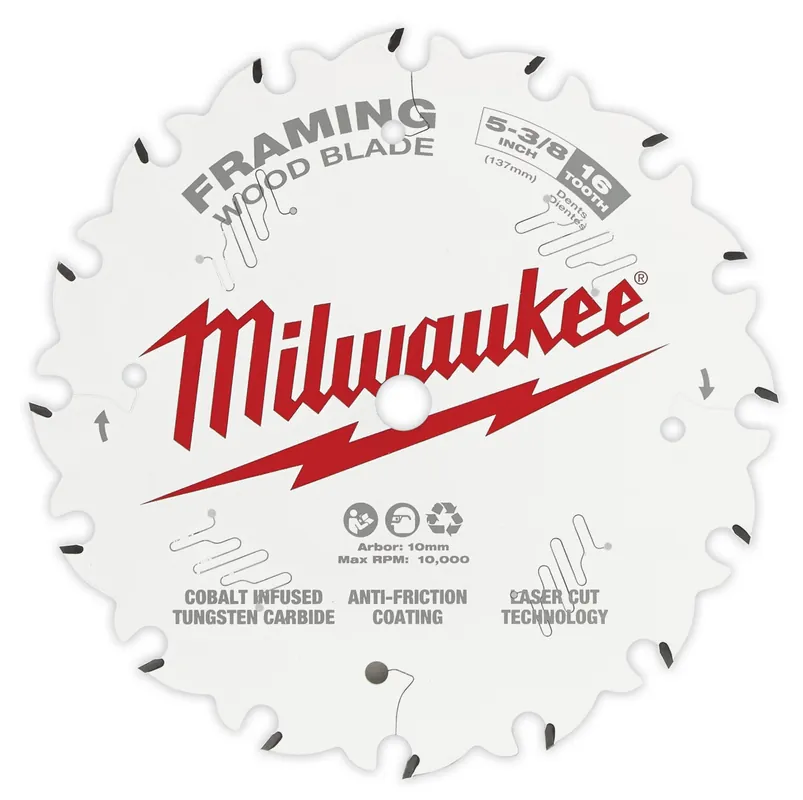 Milwaukee Electric (5) 5-3/8" 16T Framing Bld - MLW-48-40-0522