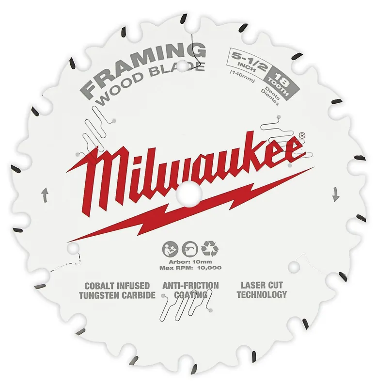 Milwaukee Electric (5) 5-1/2" 18T Framing Bld - MLW-48-40-0520