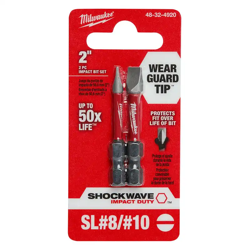 Milwaukee Electric 2Pk Slotted Power Bits 8/ 10 - MLW-48-32-4920