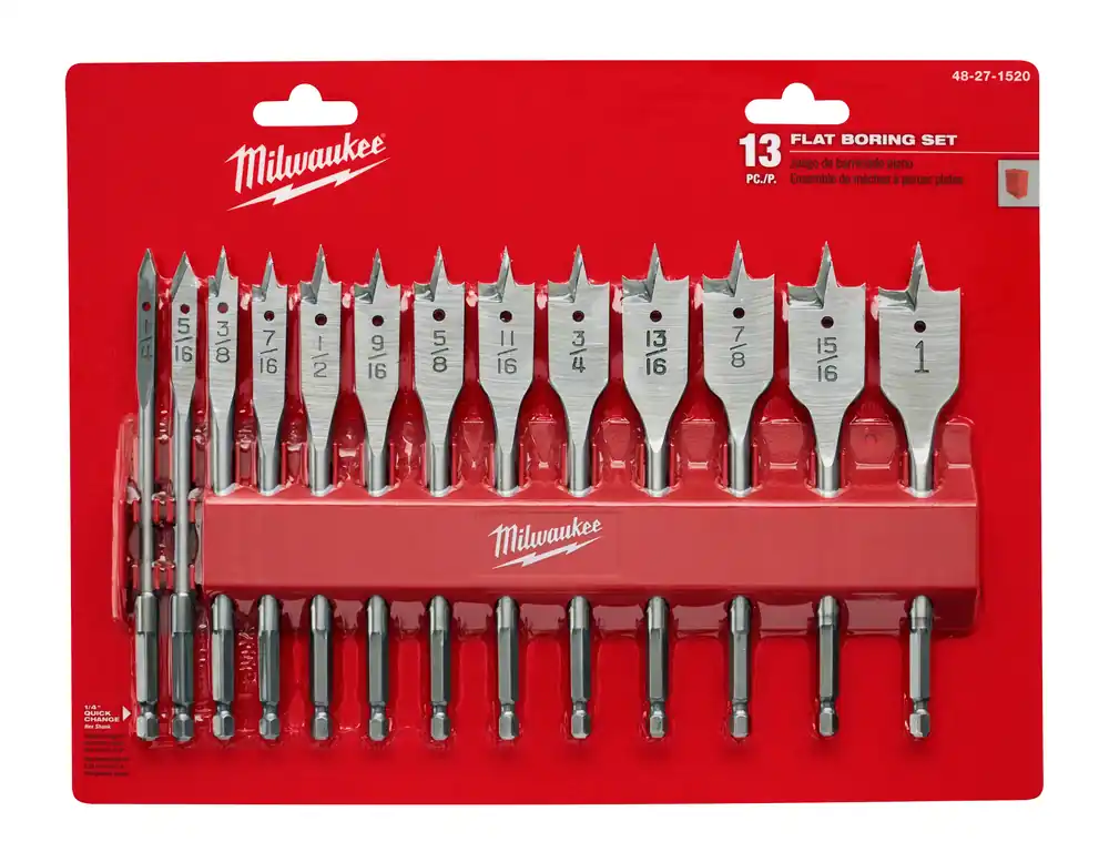 Milwaukee Electric 13Pc Flat Boring Bit Set - MLW-48-27-1520