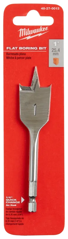 Milwaukee Electric 1" X 4.5" Flat Boring Bit - MLW-48-27-0013