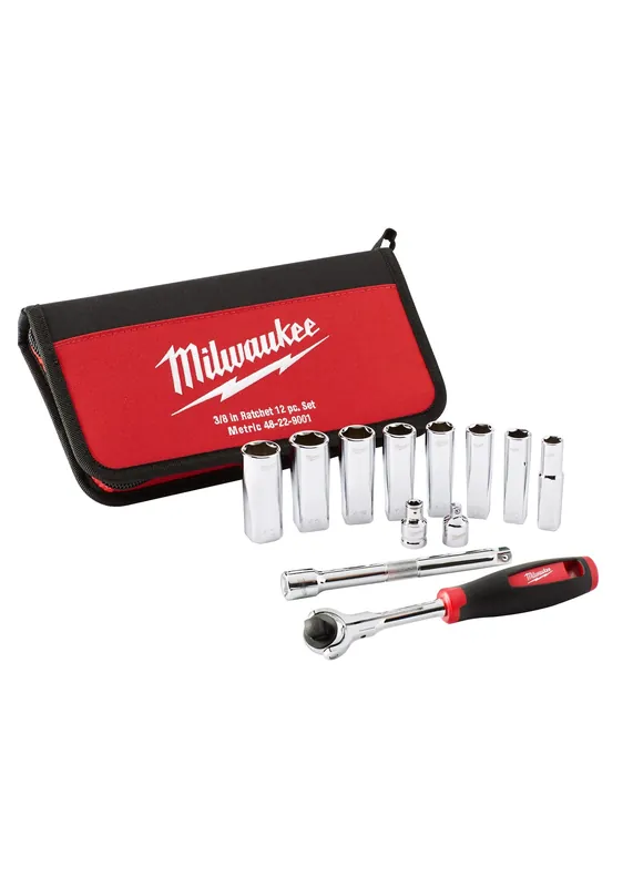 Milwaukee Electric Tradesman Ratchet Set - Metric - MLW-48-22-9001