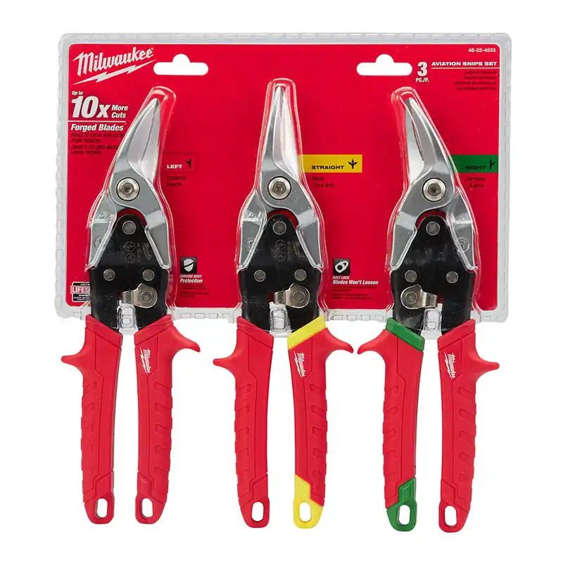 Milwaukee Electric 3Pk Aviation Snips - MLW-48-22-4533