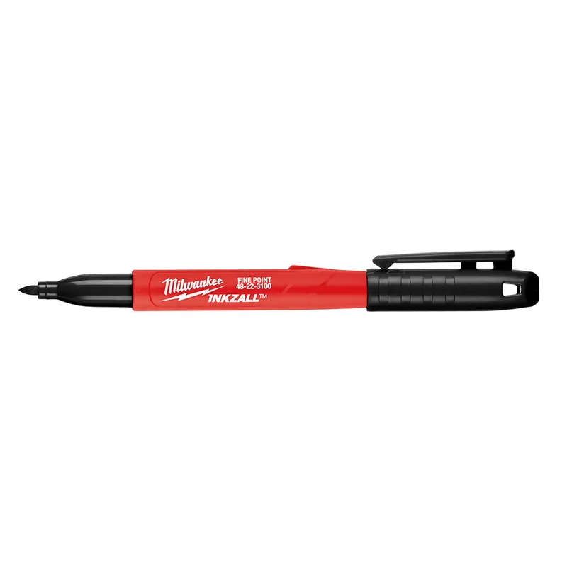 Milwaukee Electric 12Pk Fine Pt Black Inkzall Markers - MLW-48-22-3209