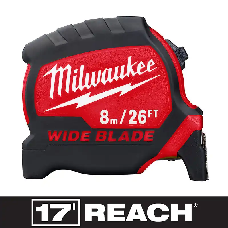 Milwaukee Electric 8M/26‘ Wide Blade Tape - 14‘ So - MLW-48-22-0226
