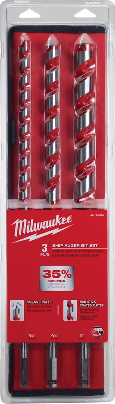 Milwaukee Electric 3Pc Ship Auger Set - MLW-48-13-3000