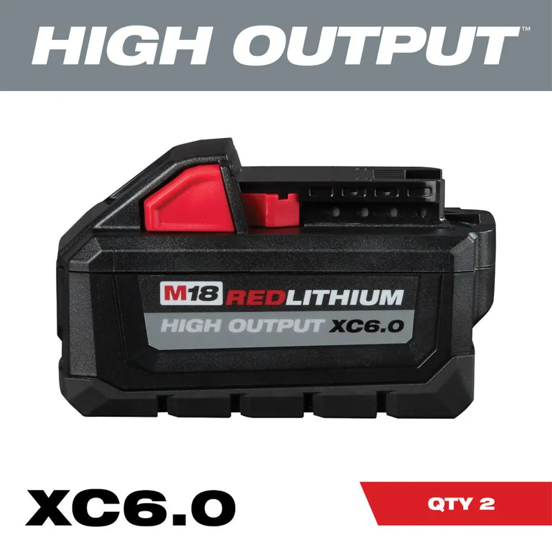 Milwaukee Electric M18 High Output Xc6.0 Battery 2Pk - 48-11-1862 - MLW-48-11-1862
