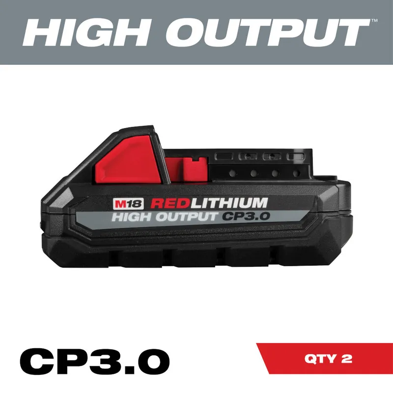 Milwaukee Electric M18 18V Redlithium High Output Cp3.0 Battery 2-Pack - MLW-48-11-1837