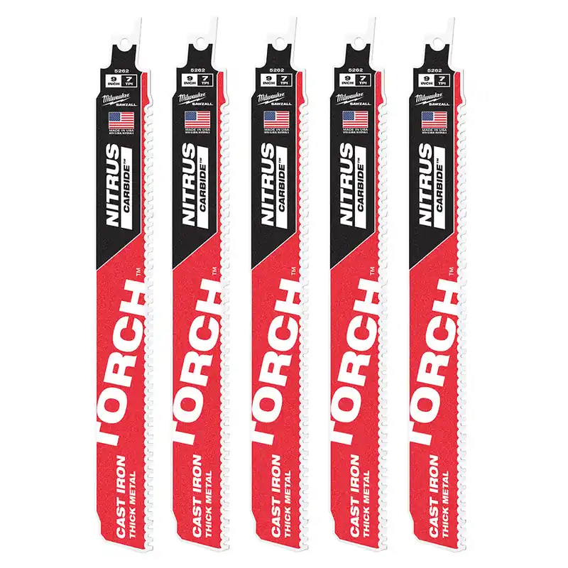 Milwaukee Electric 9" Torch W/Nitrus Carbide 5Pk - MLW-48-00-5562