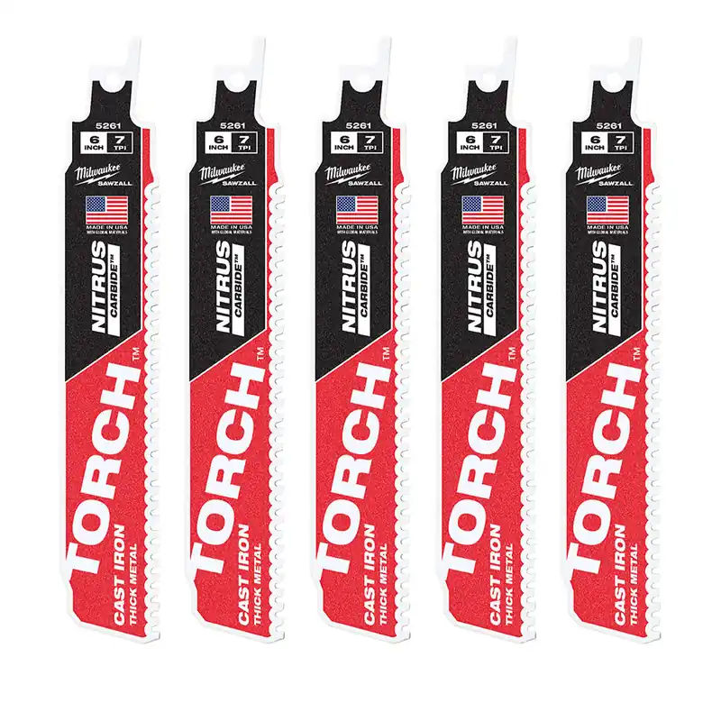 Milwaukee Electric 6" Torch W/Nitrus Carbide 5Pk - MLW-48-00-5561
