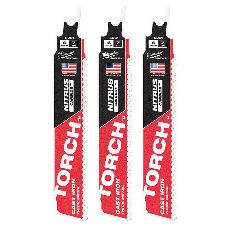 Milwaukee Electric 6" Torch W/Nitrus Carbide 3Pk - MLW-48-00-5361
