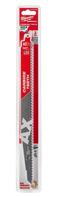 Milwaukee Electric 12In Cax 3Pk Sawzall Blade - MLW-48-00-5327