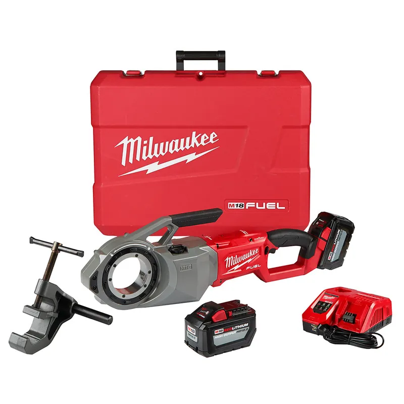 Milwaukee Electric M18 Fuel 18V 2" Pipe Threader With One-Key Kit, (2) Hd12.0 Batteries, (1) Charger - MLW-2874-22HD
