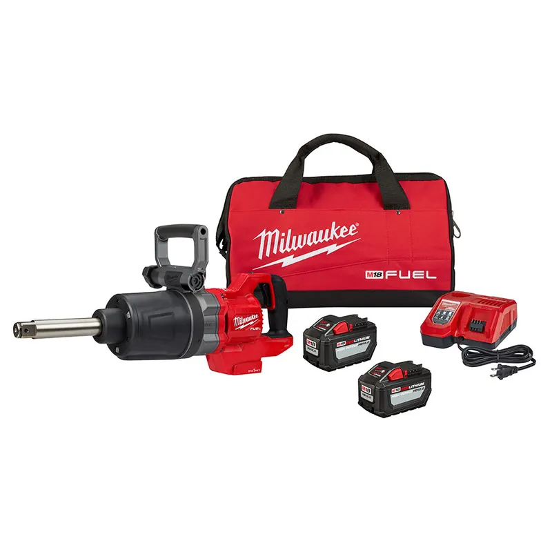 Milwaukee Electric M18 Fuel 1" Drive D-Handle Extension Ended Anvil High Torque Impact Wrench W/ One-Key Kit, 20 0 Ft-Lb Loosening /1900 Ft-Lb Fastening - MLW-2869-22HD