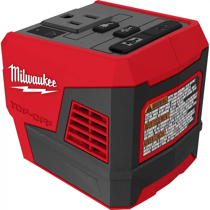 Milwaukee Electric M18 Topen-Off 175W Power Supply, (2) Usb Ports, (1) 120 Ac Plug - MLW-2846-20