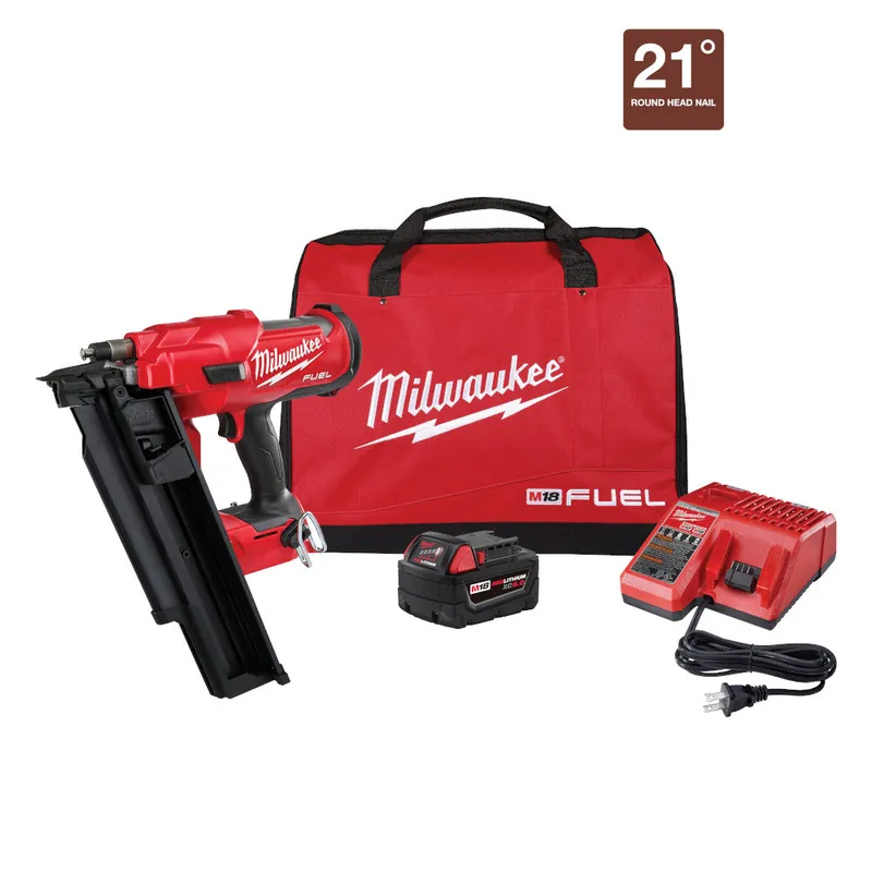 Milwaukee Electric M18 Fuel 21 Degree Framing Nailer Kit - MLW-2744-21