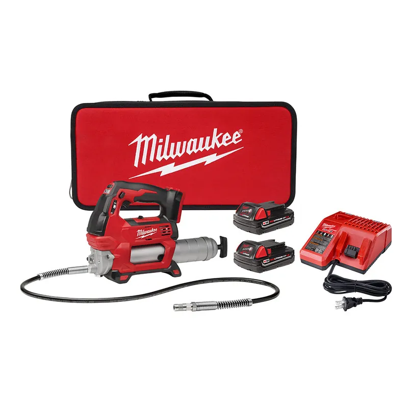 Milwaukee Electric M18 18V 2-Speed Grease Gun Kit - MLW-2646-22CT