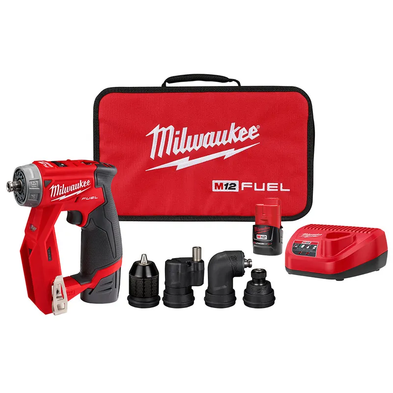Milwaukee Electric 12V M12 Fuel Installation Drill/Driver Kit With 4 Attachments, 300 In-Lbs - MLW-2505-22
