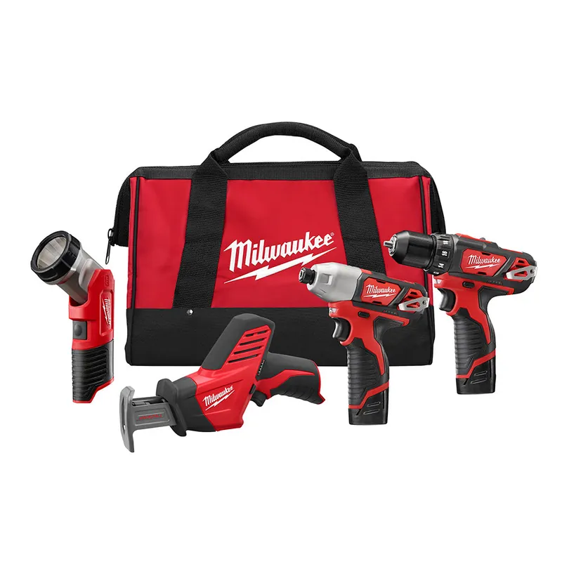 Milwaukee Electric M12 4-Tool Combo Kit - 2498-24 - MLW-2498-24