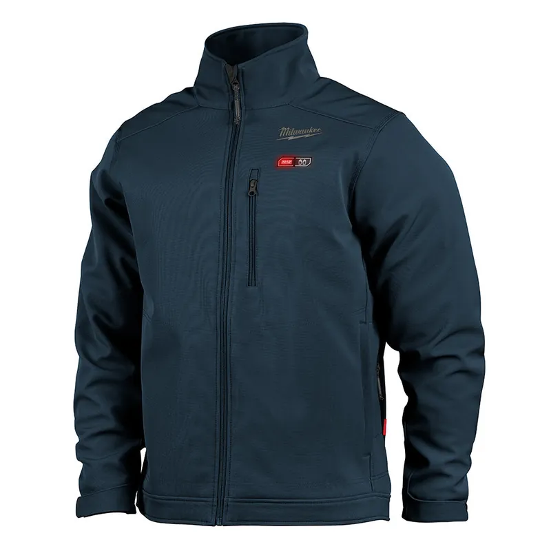 Milwaukee Electric Medium - M12 Heated Toughshell Jacket Kit With Battery, Charger, Cable & Plug (Navy Blue) - MLW-204BL-21M
