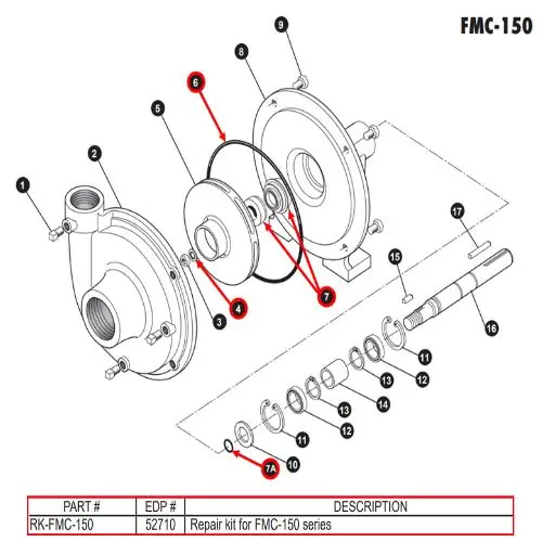 ACE Pump FMC 150 Series Carbide Repair Kit - RK-FMC-150