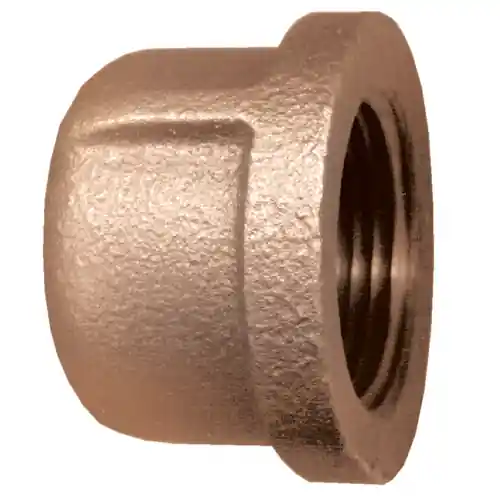 Cast Bronze Cap; 1/2 FPT