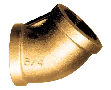 Cast Bronze 45 Elbow; 3/8 FPT