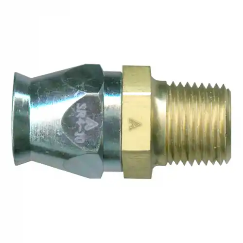 R14(PTFE) Hose End; 3/8 NomIDx1/4 MPT