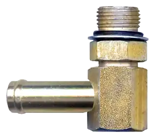 Steel Hose Insert 90 Elbow; 3/8 IDx9/16-18 ORB