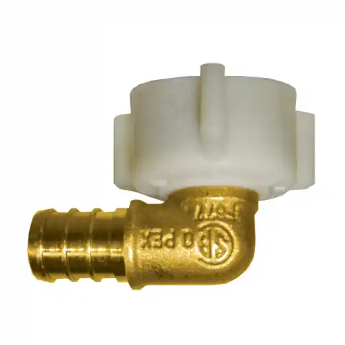 PexElb3/4x3/4F.Sw.w/PolyNut,; Lead Free Brass
