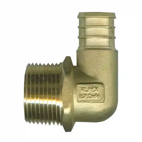 Pex Elbow 3/4x3/4 MPT; Lead Free Brass