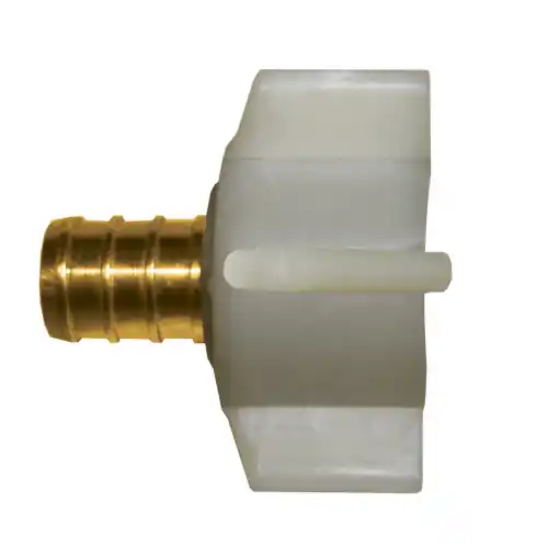 PexAdaptor3/8x1/2F.Swt. w/PolyNut; Lead Free Brass