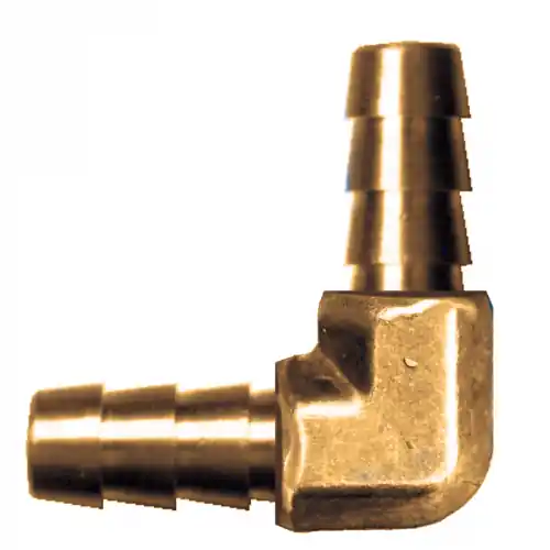 Brass 90 Elbow; 1/4 Hose Barb