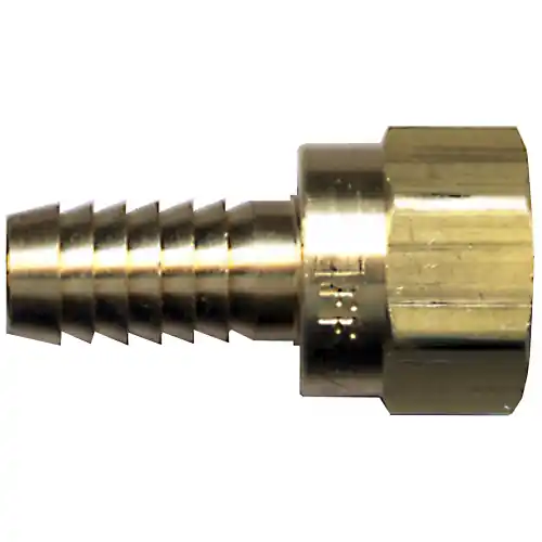 Brass 45 SAE Hose Barb; 1/4x3/8 F.SAE